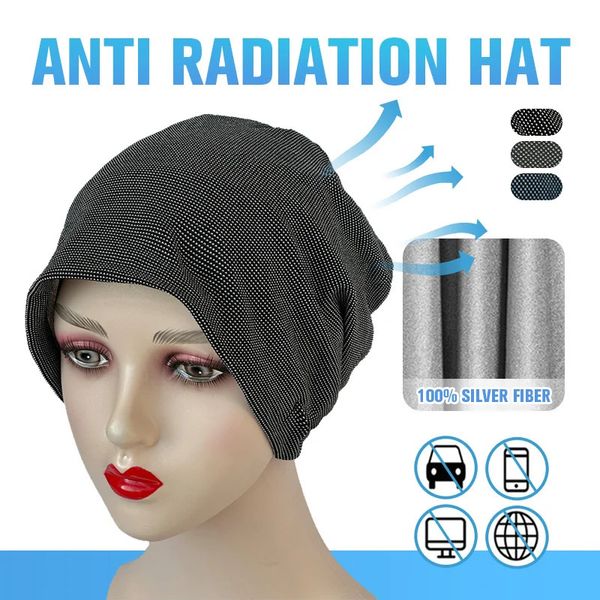 Sombrero antiradiación de fibra de plata completa Wifi 5G sala de ordenador antielectromagnético infrarrojo lejano anión magnético 240111