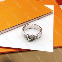 Full Sky Star Ring Designer Diamond Ring Klassieke Letter Open Band Ring Luxe paar verlovingsring Hoge kwaliteit sieraden Verjaardagscadeau