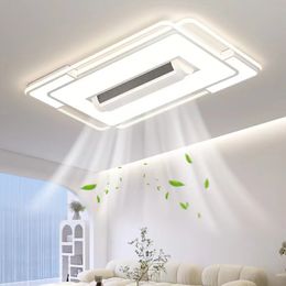 Lámparas de ventilador LED LED de espectro completo de espectro con iluminación de ventilador interior moderna de la sala de estar de la sala de estar del ventilador interior moderno+acrílico