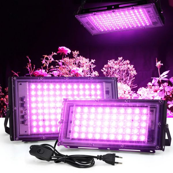 LED à spectre complet élèvent la lumière PhytoLamp pour les plantes tente fleur ensemencement 50W 100W 200W AC 110V 220V gamme lampe projecteur extérieur cultiver Phyto Box