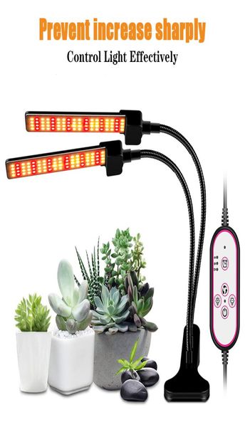 Spectre complet LED plante cob plomb élèvent des lumières clips plantation intérieure lampe à effet de serre semis augmentant le timing et la gradation contrôlable2923019