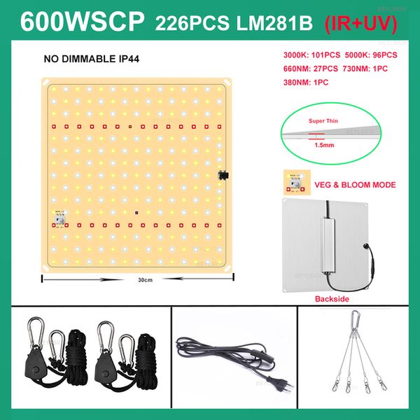 LED à spectre complet lumières de croissance des plantes Phytolamp luminaires LED panneau éclairage de serre grandir