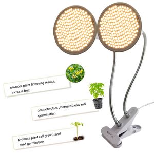 Lumière du soleil à spectre complet cultiver des légumes cultivo Phyto lampe 200 LED plante fleur maison boîte de culture intérieur Clip Fitolamp phytolamp