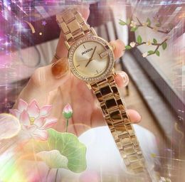 Relojes de mujer de moda de cuarzo de acero inoxidable completo reloj de diseñador de anillo de diamantes de abeja regalos de edición limitada reloj de pulsera casual de negocios de ambiente clásico