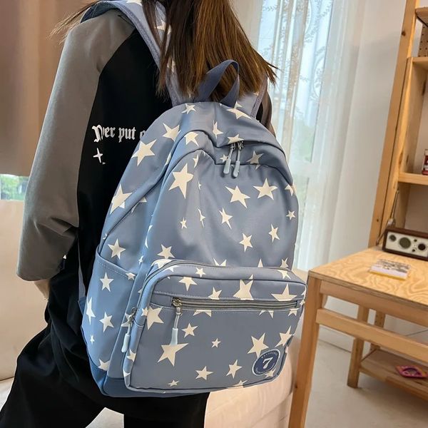 Sac à dos en nylon imprimé complet Fashion Jeunes garçons et filles Sacs d'école adolescentes Highcapacity Bag Bookbag 231222