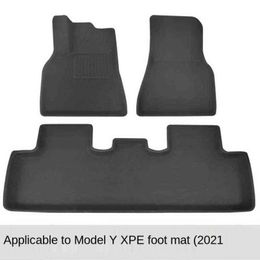 Almohadilla especial para pies completamente rodeada, alfombrillas para suelo, cubierta impermeable antideslizante TPE XPE modificada para Tesla Model Y 2019-2021 W220328