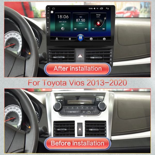 Lecteur de Navigation stéréo de système multimédia de navigateur vidéo de voiture Android à écran tactile complet pour TOYOTA VIOS 2014-2015