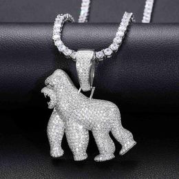 Volledige Vvs Moissanite Iced Out Gorilla Hanger Bling Sterling Sier Pass Diamond Test Hiphop Sieraden voor mannen