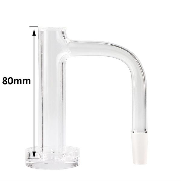 Soldadura completa Borde biselado Contral Torre Fumar Cuarzo Banger 2.5 mm Pared 16 mmOD Clavos de cuarzo soldados sin costura para vidrio Agua Bongs Dab Rigs Tuberías