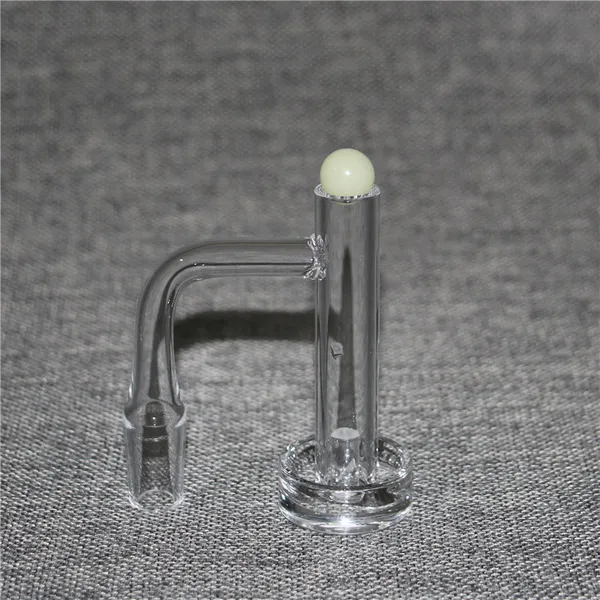 Bangers à quartz à bord biseauté à soudure complète OD20mm Accessoires pour fumer avec chaînes en marbre de verre uniques Cap Terp Slurper 14mm 18mm Clous à joint mâle