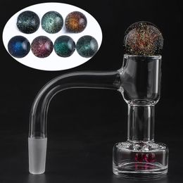 Volle las afgeschuinde rand roken Auto spinner Terp Slurper Quartz Banger met glas massief marmeren ruby ​​ruby ​​terp parels 20mmod naadloze tourbillonnagels voor dab rigs bongs