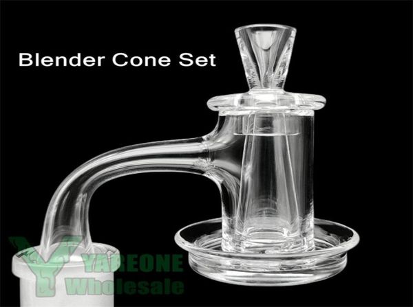 Mélangeur hybride à soudure complète Slurper Quartz Banger Kit Large plat évasé Slurp Set avec capuchon de carburateur en forme de cône Terp 10 mm 14 mm 45 92499224