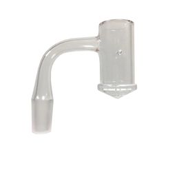 Bangers à quartz à soudure complète Accessoires pour fumeurs à fond de diamant Chauffe Banger Dab Nails Bols Diapositive 25mm Diamètre 90 degrés Rigs pour conduites d'eau Narguilés Bongs