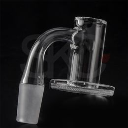 Volledige Weld Gezandstraald Quartz Charmer Banger Rook Afgeschuinde Rand Raster Bodem Voor Dab Rig Glazen Waterleidingen Bong234Q