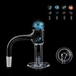 Volledig gelaste XL Terp Slurper Quartz Banger Afgeschuinde rand Naadloze rookspijkers met Dichro Glazen Terp Slurper Set voor glazen waterpijp Dab Rigs Pijpen