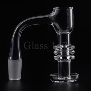 DHL Full Weld XXL Terp Slurper Banger Borde biselado 25 mm OD Fumar Cuarzo Clavos Retenedor de calor para vidrio Bongs de agua Dab Rig Pipes