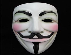 Masque de mascarade d'Halloween blanc complet, Eyeliner, masques faciaux, accessoires de fête, Vendetta, film anonyme, gars entier 8201683