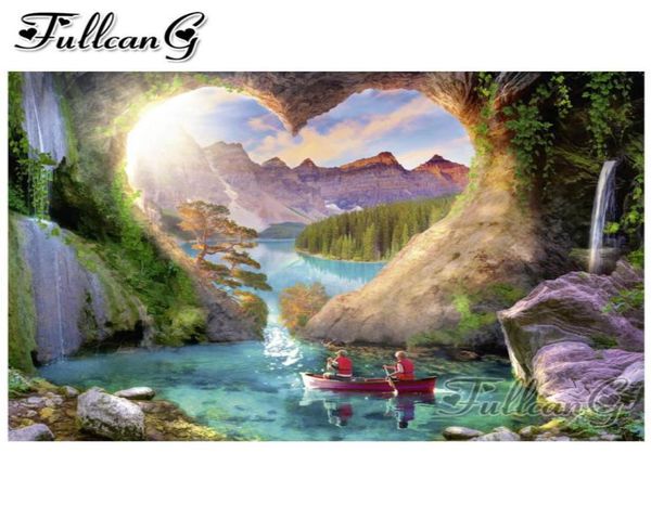 Fullcang 5d Diy Diamond Painting Fantasy Fantasy Full SquareRound Drill Mosaic Embroidery Waterfall Scenery Gift FC12082881908