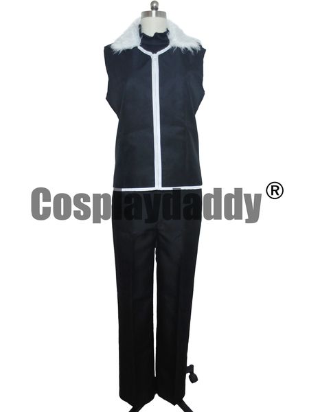 Disfraz de uniforme negro Fullmetal Alchemist Cosplay Greed H008