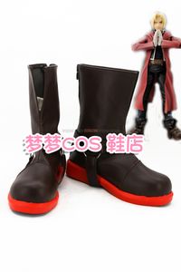 Fullmetal Alchemist Edward Elric Anime Personnages Shoe Cosplay Shoes Boots Boots Party Costume Prop