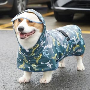 Fullnai Rainy Season Puppy Dog Raincoat Termoproof Pet Vêtements pour chiens Mascotas Apparels imperméables Corgi Shiba inu Rainat Coats 240507