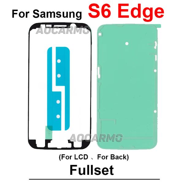 Adhesivo completo para Samsung Galaxy S6 S7 Edge+ S8 S9 Plus S10+ Lite 5G S10E S10PLUS Pantalla LCD Batería de cubierta posterior Galma de batería