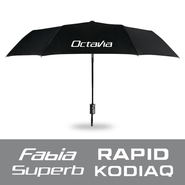 Accessoires automatiques de parapluie pliant compact entièrement automatique pour Skoda Octavia Fabia Superbe Rapid Kodiaq Scala Karoq Kamiq