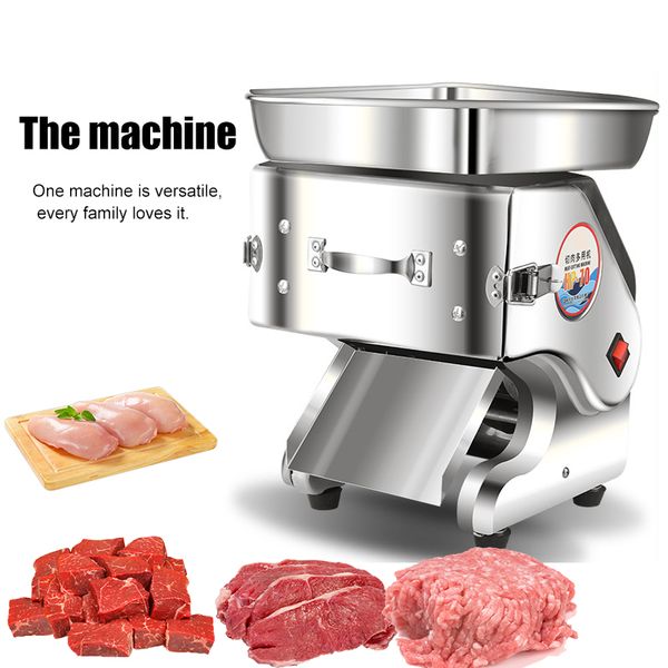 Machine de découpe de viande électrique entièrement automatique multifonctionnelle hachoir à viande commerciale broyeur hachoir ensemble de couteaux à nourriture détachable