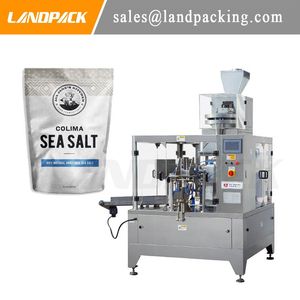 Machine à emballer rotative entièrement automatique à haute vitesse multifonctionnelle de sel/sucre/granule de riz Doypack Zipper Premade Pouch