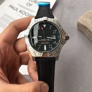 Volledig automatisch mechanisch sterk lichtgevende canvas uiterlijk Leather Mens Watch Automatisch horloge