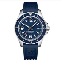 Montre pour hommes entièrement automatique mécanique étanche 42mm bracelet en caoutchouc bleu noir mode d'affaires Super Ocean Watch289M