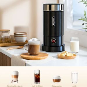 Frother Milk Frother entièrement automatique Les lattes froids chauds parfaits, les cappuccinos et les boissons au chocolat Cool Touch Technology pour une utilisation sûre - M1A