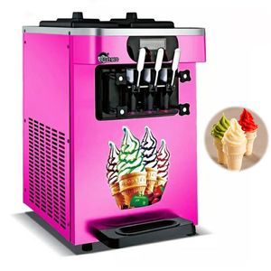 Volledig automatisch zachte ijsmachine Commerciële ijsmakers roze kleur gelato maken machines 1700W