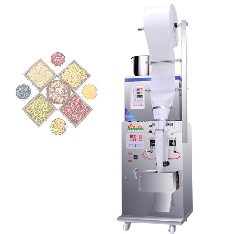 Machine de conditionnement de scellage à trois côtés entièrement automatique, Machine de pesage et de remplissage de matériel de particules de poudre d'épices