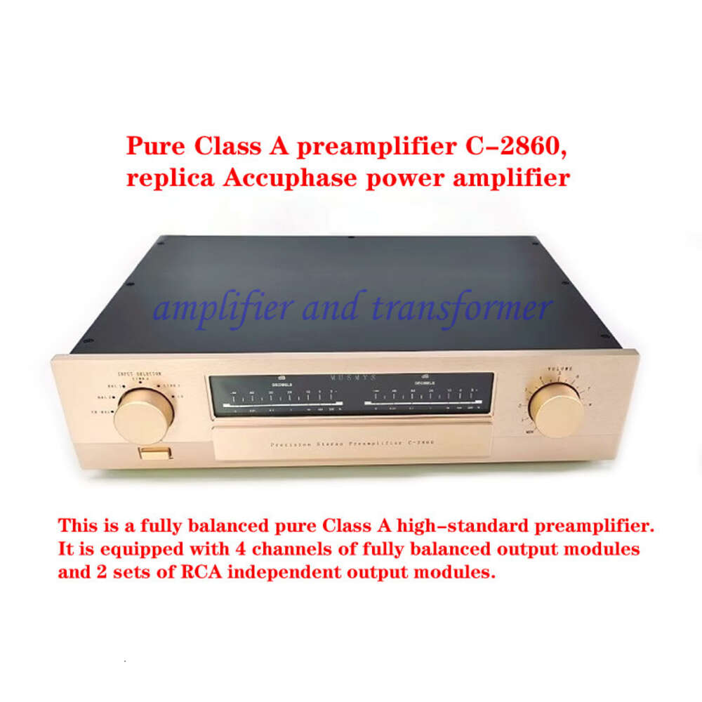 W pełni zrównoważony Pure Class A przedwzmacniacz C-2860, replika wzmacniacz mocy akuphazy, zniekształcenie: 0,003%