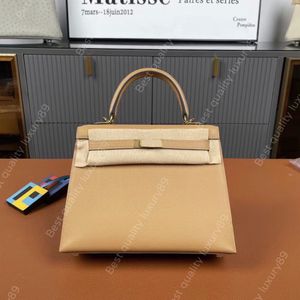 Sac fourre-tout de créateur entièrement fait à la main Sac à bandoulière 25 28CM utilisant du cuir original français importé 24K Matériel de galvanoplastie en or véritable Sac à bandoulière