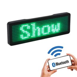 Nom de LED Bluetooth entièrement Badge Éclairage Éclairage multi-langage multi-programmes LEDS Affichage des chiffres de texte HD Affichage 313h