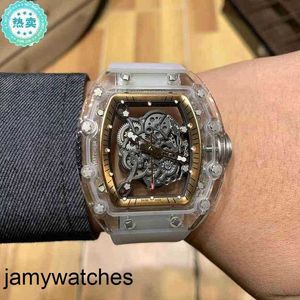 Volledig RicharsMill Rms055 Zakelijk Vrije tijd Automatisch mechanisch horloge Kristallen kast Tape Trend Heren 5yyg