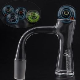 Volledig gelaste Auto Spinner Quartz Banger Afgeschuinde rand Rokende Tourbillon-nagels met Universe Galaxy Pearl geëtste Terp-pijlers voor glazen waterpijpen Dab Rigs-pijpen