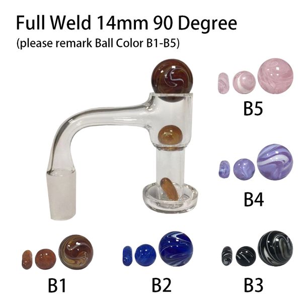 Entièrement soudé bord biseauté Terp Slurper Quartz Banger avec bouchon de carburateur et jeu de boules de perles 14 mm 45 et 90 degrés 20 mmOD pour conduites d'eau Dab Rigs