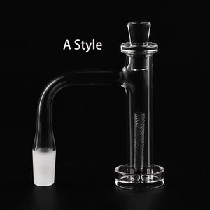 Tour de commande de bord biseauté entièrement soudé Terp Terp Slurper Banger 10 mm 14 mm 18 mm Fumer Nail sans couture avec perles noires Colonne de quartz pour tuyaux de plate-forme DAB