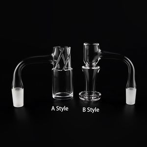 2 Terp Slurper Slurper Slurper Slurper All-soldado Banger Beguero Roting Glass sin costura 10 mm 14 mm Ajuste masculino 45 90 grados OD 20 mm para pipas de agua bongs