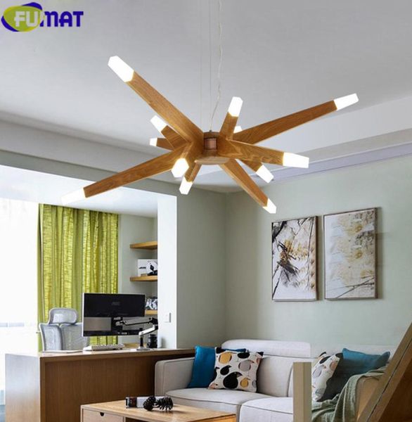 Fumat Chandelier Wood Branch Chandelier Living Room G4 LED Lustres Modern Chandeliers China Wood Branch Chandelier Lighting2084277