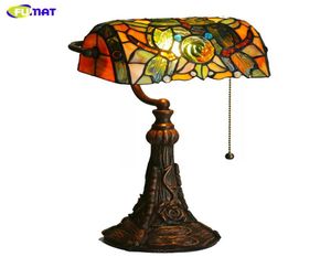 FUMAT Gebrandschilderde tafellampen Kwaliteit Luxe Dragonfly Glazen kap Verlichting Woonkamer Nachtkastje Lampe Decor Tafellampen8421311