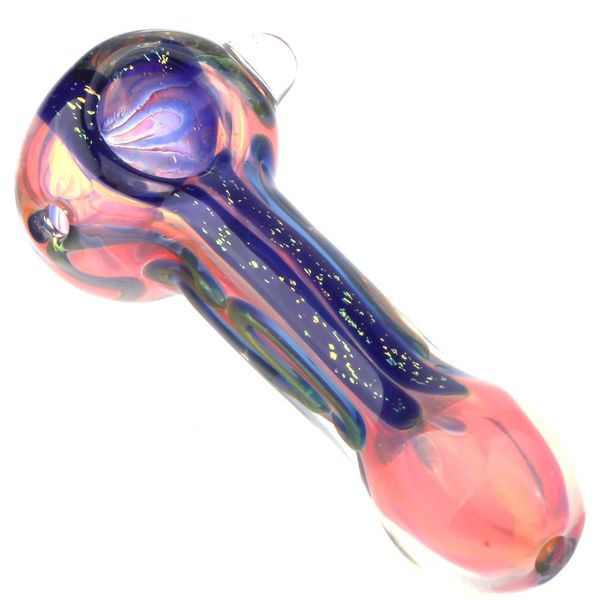 Pipe à cuillère en verre à changement de couleur violet fumé