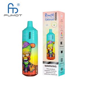 Fumot RandM Tornado 9000 Pro Puffs E Cigarrillo Desechable Vape Pen Kit Recargable 18ml Pantalla de visualización Venta al por mayor de fábrica