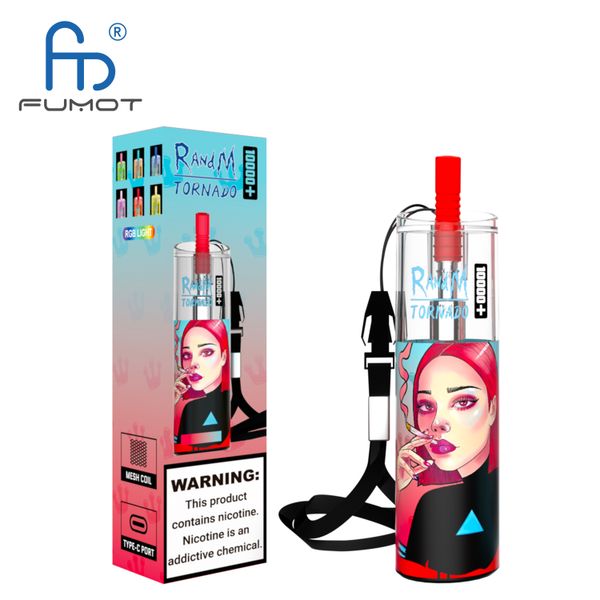 Fumot RandM tornado vape 10000 más tienda desechable de shisha de vapor 10K original de fábrica de vape