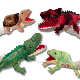 Leuk Amphibian Plush Hand Puppet Turtle Salamander Lizard Snake Frog Creative Animal Hand Puppet Gift voor jongens en meisje 240328