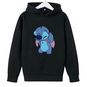 Leuke anime katoenen patchwork hoodie voor kinderen cartoon kleding meisjes jongens hooded sportkleding baby's casual top 240227