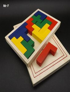 Jeu Katamino coloré amusant en bois pour enfants, jouet éducatif d'apprentissage de la géométrie, Puzzle Montessori, cadeau précoce 302l9288685